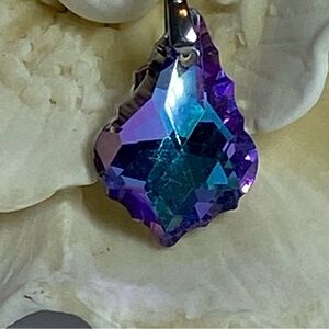 Elegant Purple and Blue drop Pendant car charm